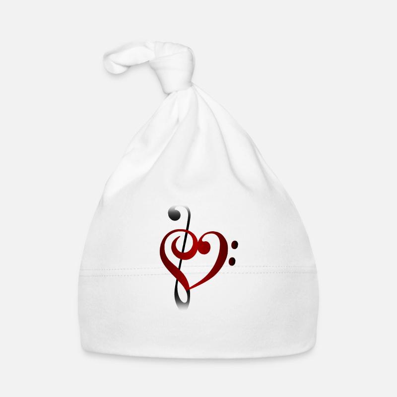 Music Heart Organic Baby Cap