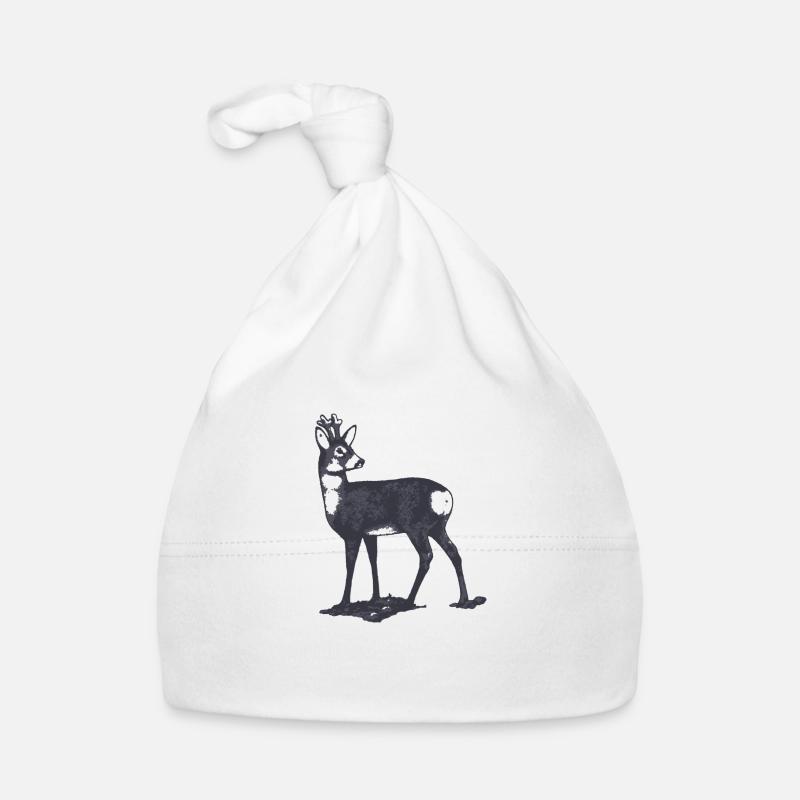 deer - Baby Bio-Mütze - Weiß