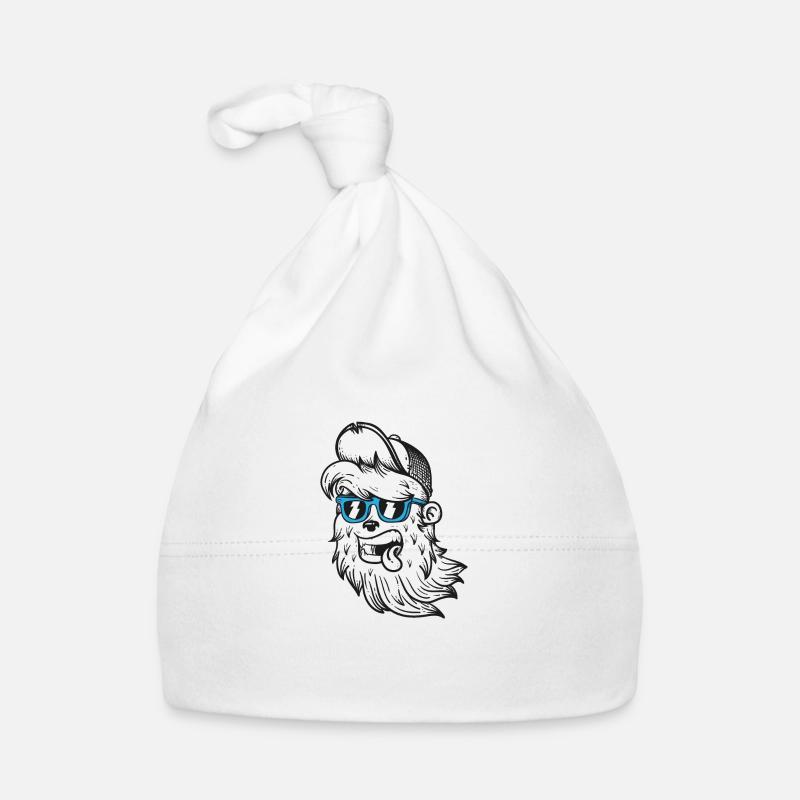lustiger Hipster Baby Bio-Mütze