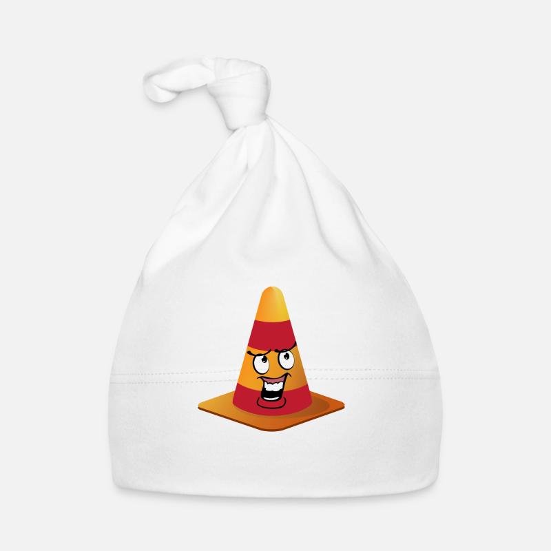 Traffic Cone Smiley Organic Baby Cap