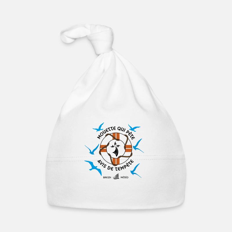 BREIZH MÉTÉO BRETAGNE - Bonnet bio Bébé - blanc