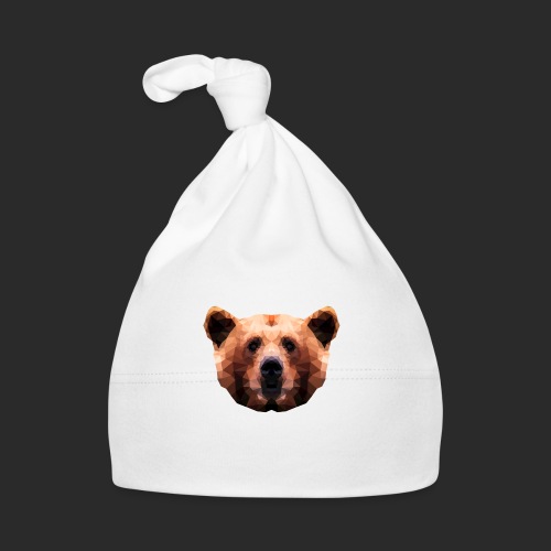 Low-Poly Bear - Baby Bio-Mütze