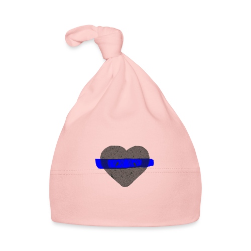 serduszko blu - Ekologiczny czapeczka niemowlęca