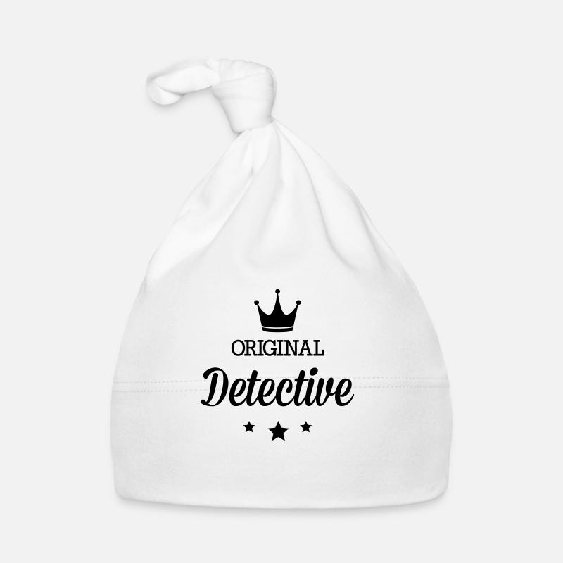Original three star deluxe detective - Organic Baby Cap - white