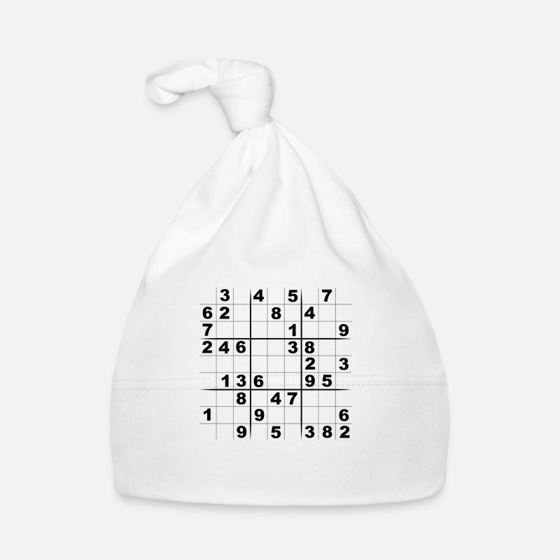 schwarz Sudoku Baby Bio-Mütze