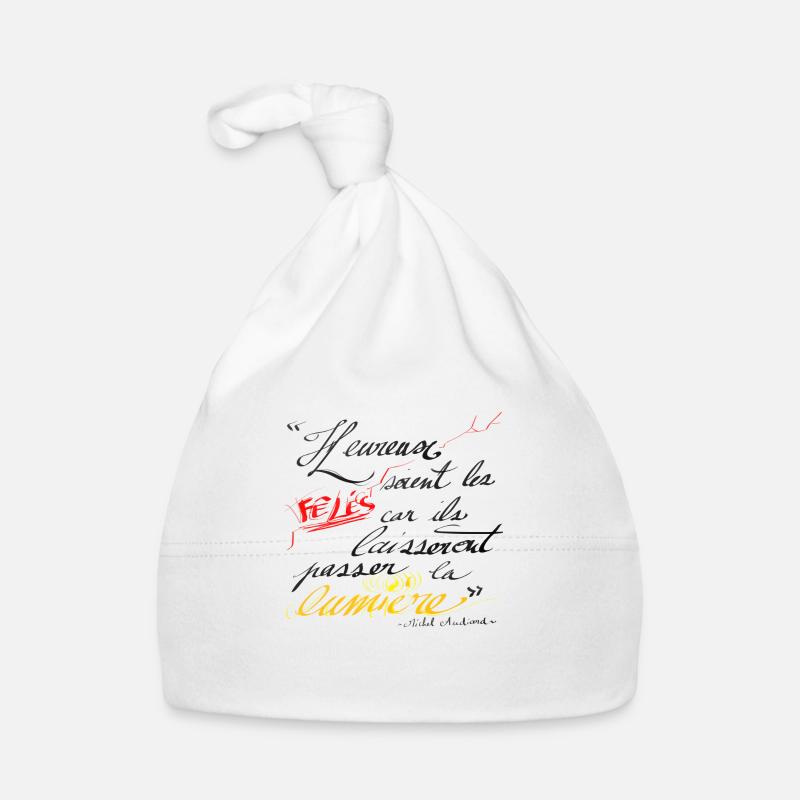 Heureux soient les fêlés - Bonnet bio Bébé - blanc