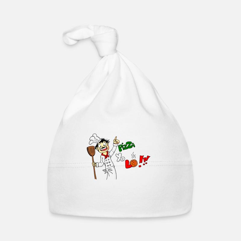Pizza yo lo - Bonnet bio Bébé - blanc