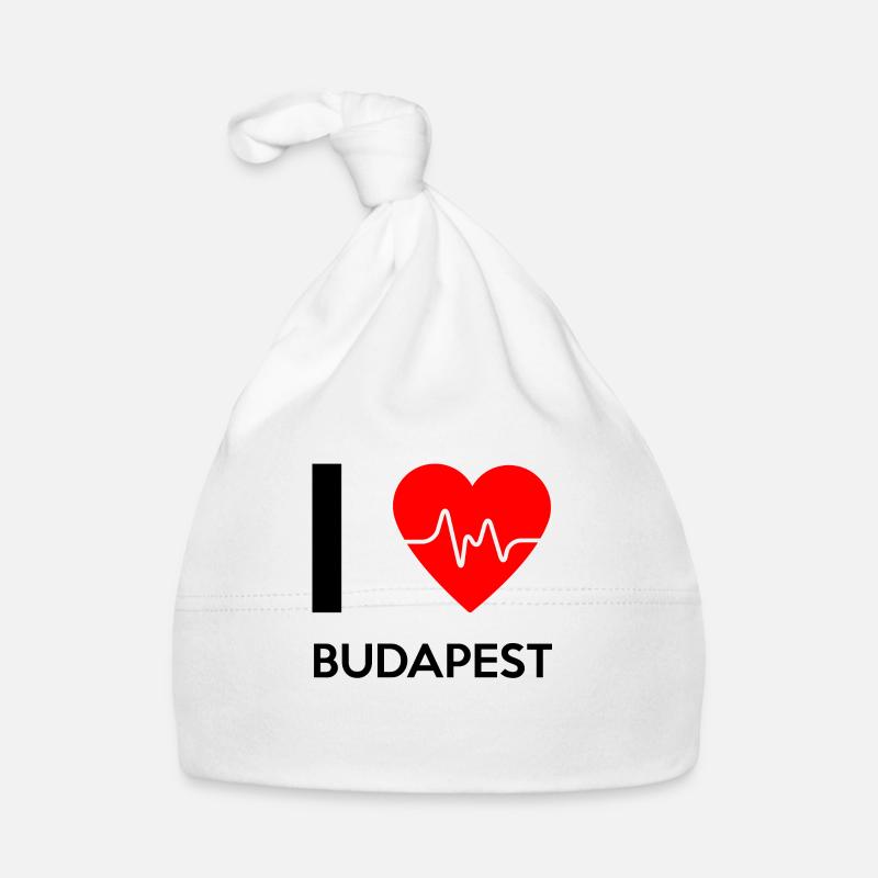 I Love Budapest - Ich liebe Budapest Baby Bio-Mütze