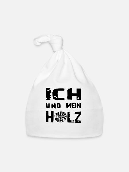 ich und mein - HOLZ - Baby Bio-Mütze - Weiß