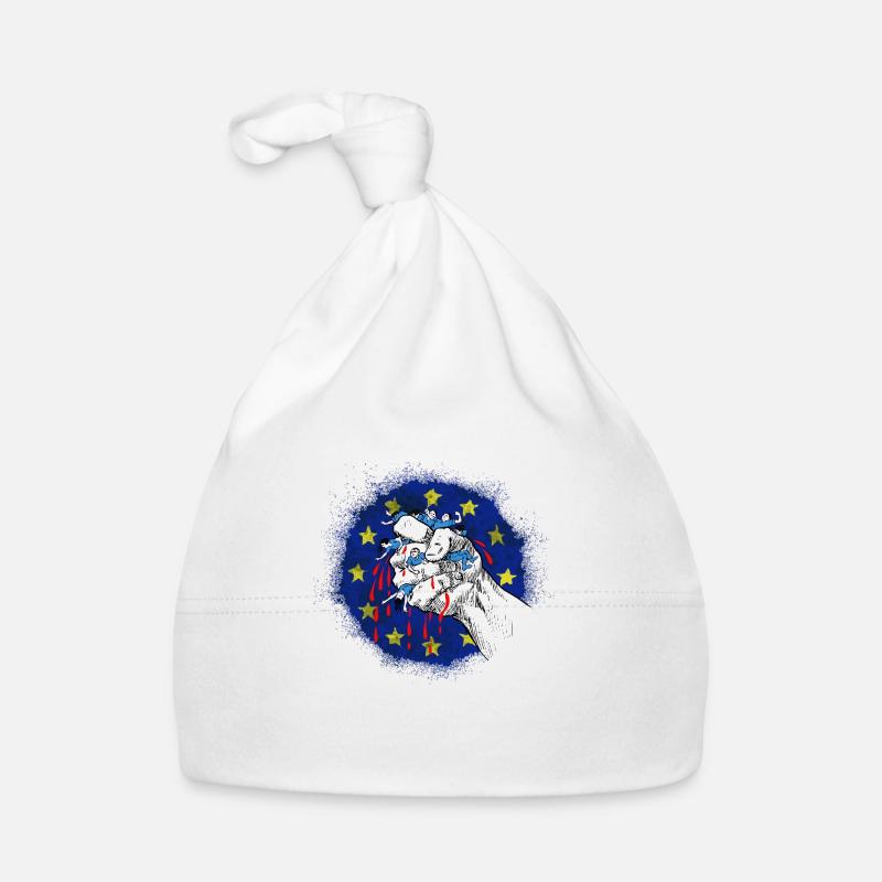 Europe Capitaliste (test) - Bonnet bio Bébé - blanc