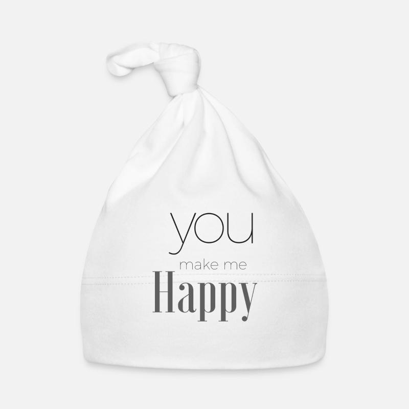 You make me happy Baby Bio-Mütze