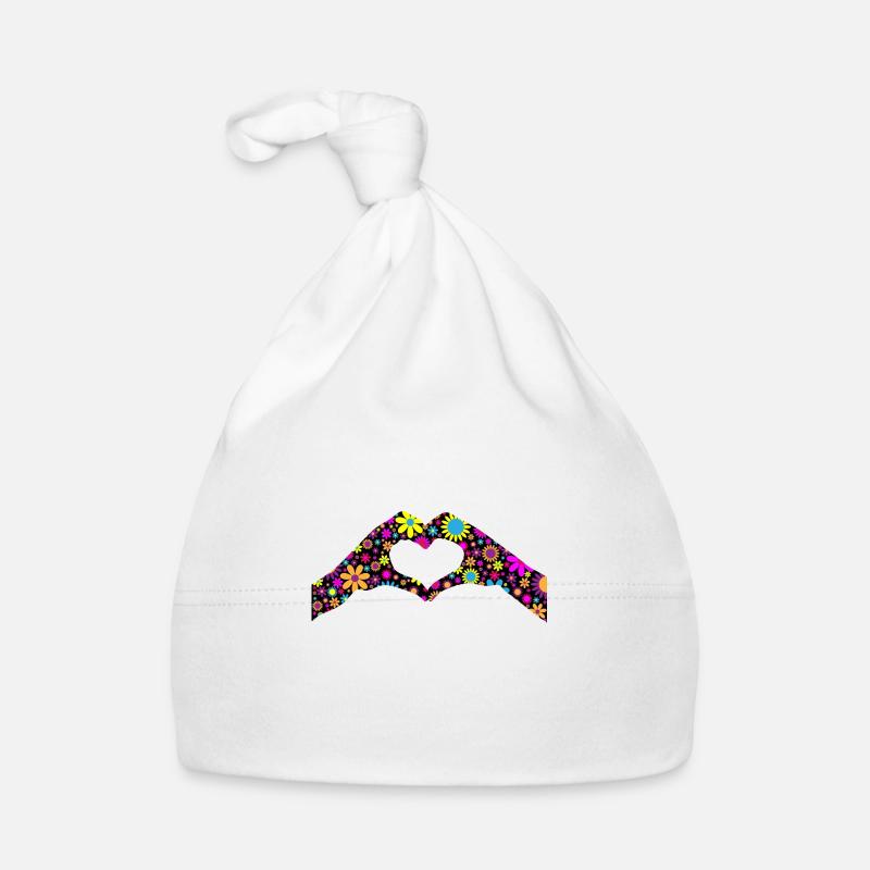 Coeur fleuri Bonnet bio Bébé