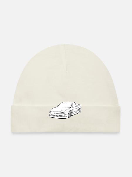 240sx white - Organic Baby Cap - white - Front
