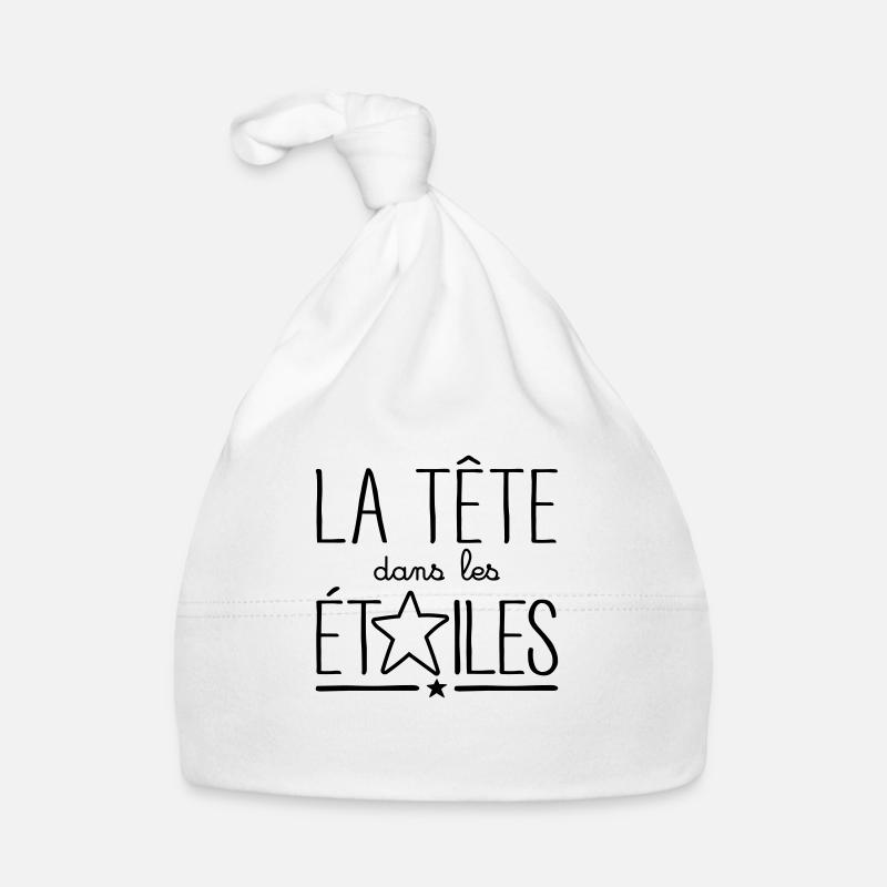 La Tête Dans Les Étoiles - Bonnet bio Bébé - blanc