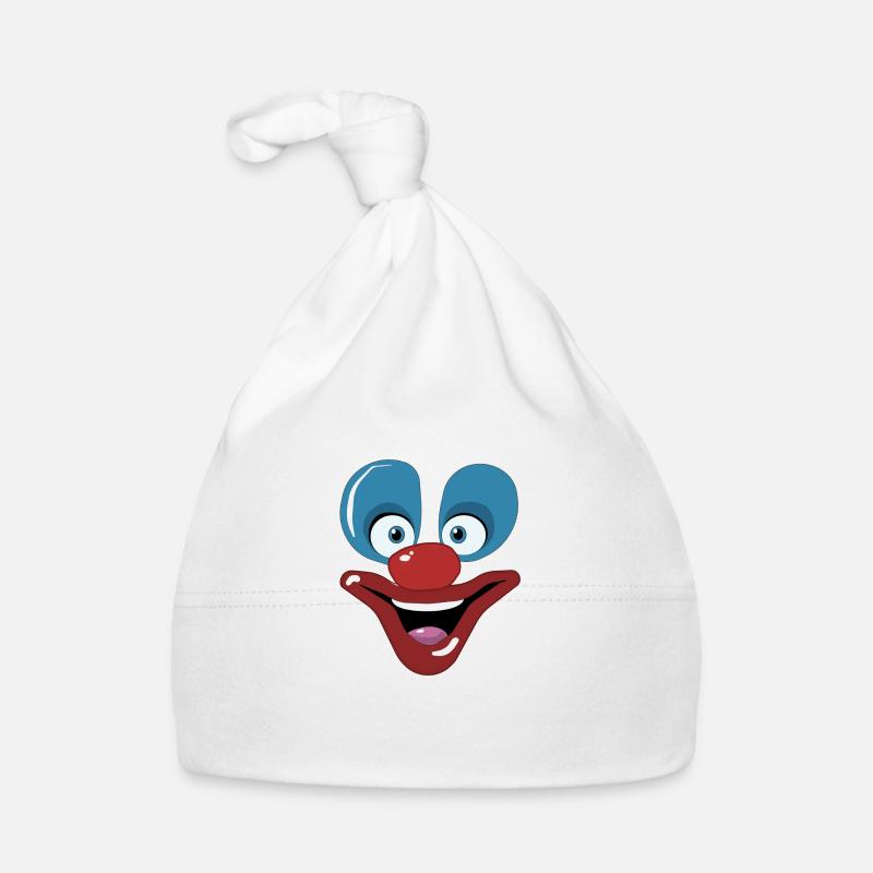 Happy clown face design Organic Baby Cap