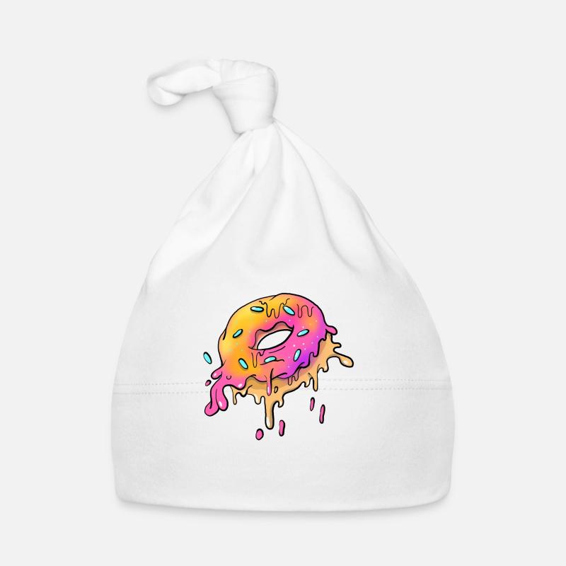Grime Donut - Organic Baby Cap - white