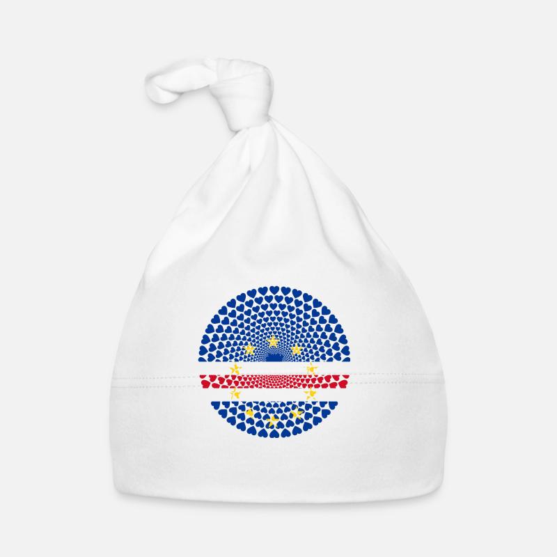 Cap-Vert / Cap Vert / Cabo Verde Amour Mandala - Bonnet bio Bébé - blanc