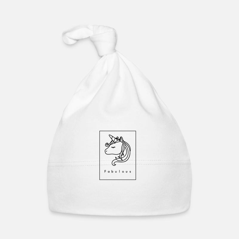 Fabulous Unicorn - Bonnet bio Bébé - blanc