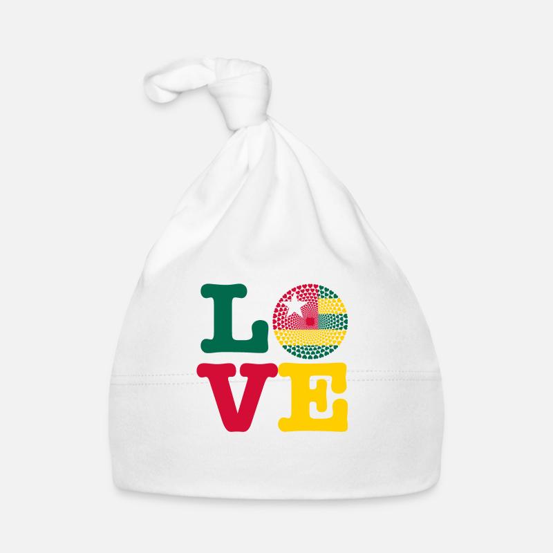 TOGO COEUR - Bonnet bio Bébé - blanc
