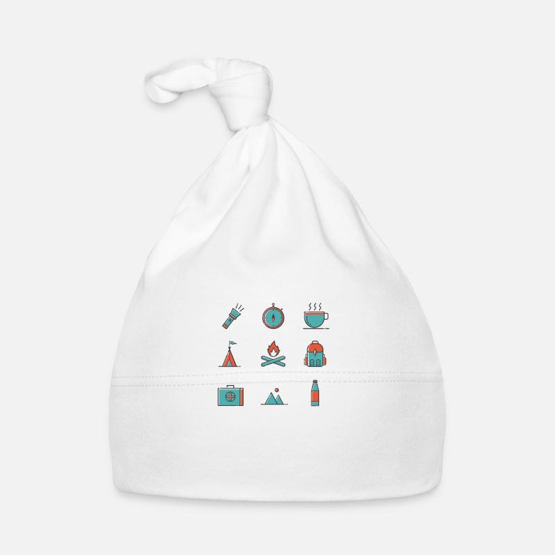 Wanderlust - Baby Bio-Mütze - Weiß