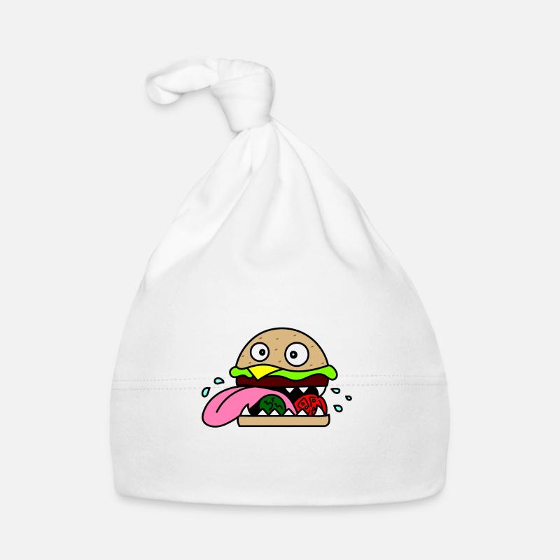 Crazy Burger - Baby Bio-Mütze - Weiß
