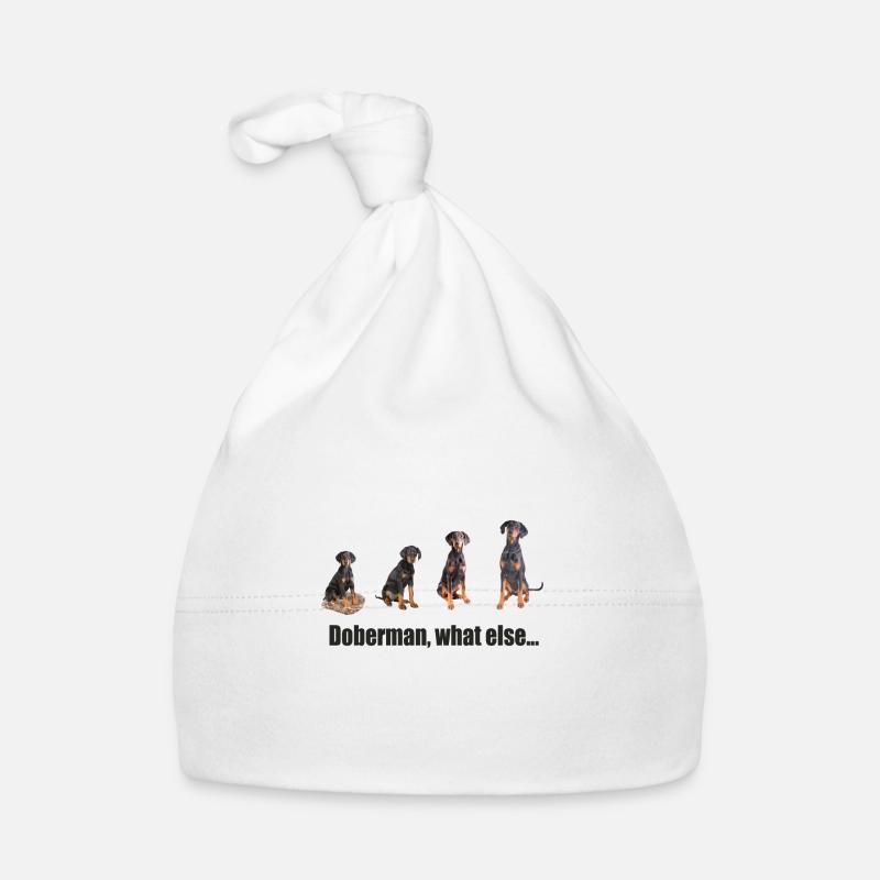 Doberman, quoi d'autre ... - Bonnet bio Bébé - blanc