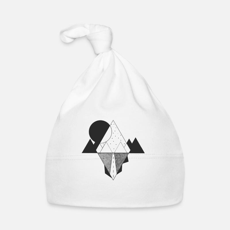 Mountains with road Organic Baby Cap