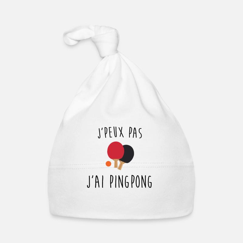 j'peux pas j'ai pingpong - Bonnet bio Bébé - blanc