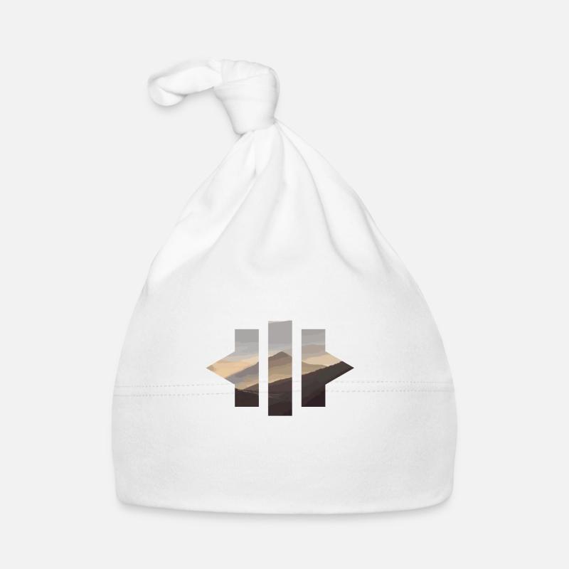 Geometric Mountains Organic Baby Cap