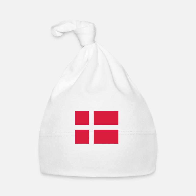 Drapeau national du Danemark Bonnet bio Bébé
