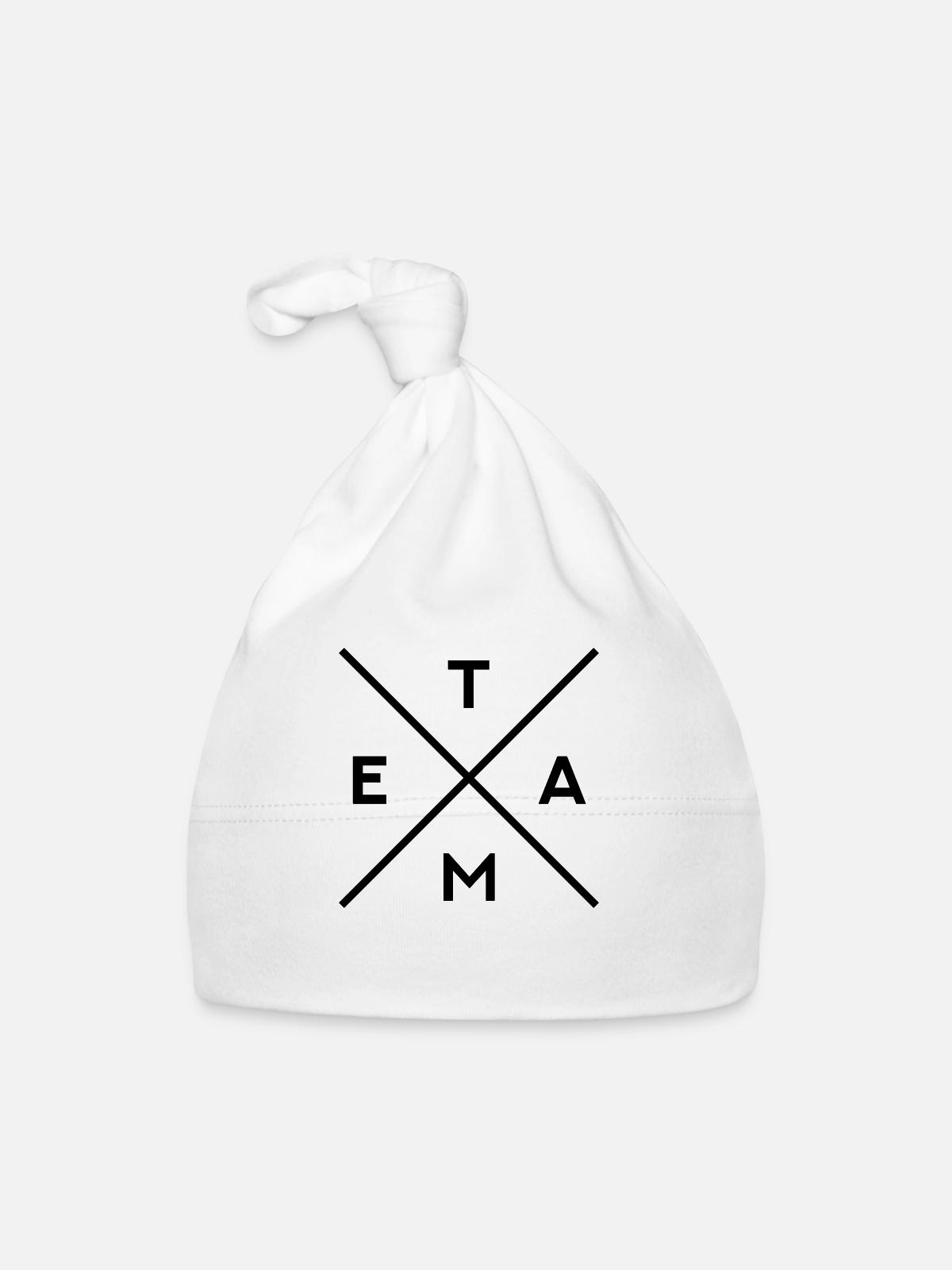 TEAM - Bonnet bio Bébé - blanc - Devant