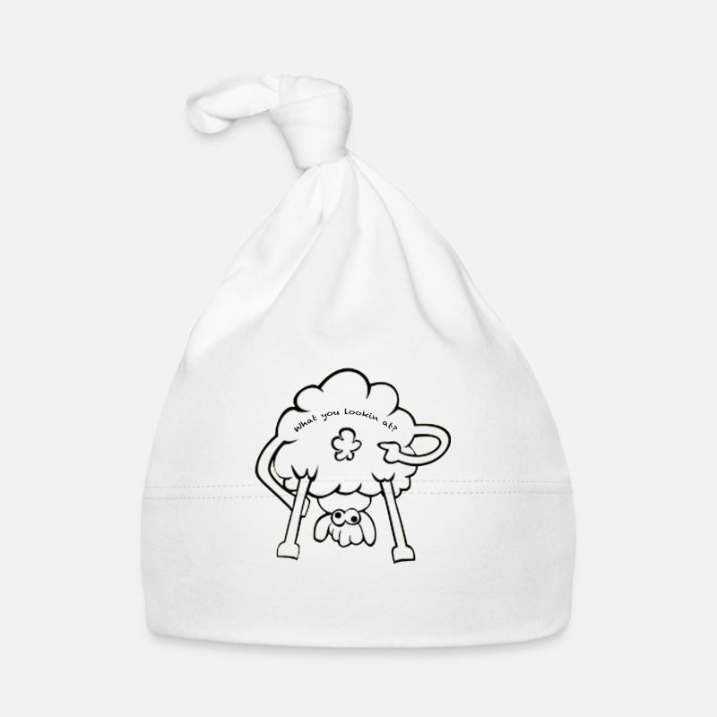 Sheep - Organic Baby Cap - white