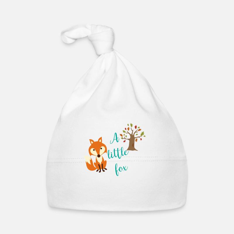 A little Fox - Organic Baby Cap - white