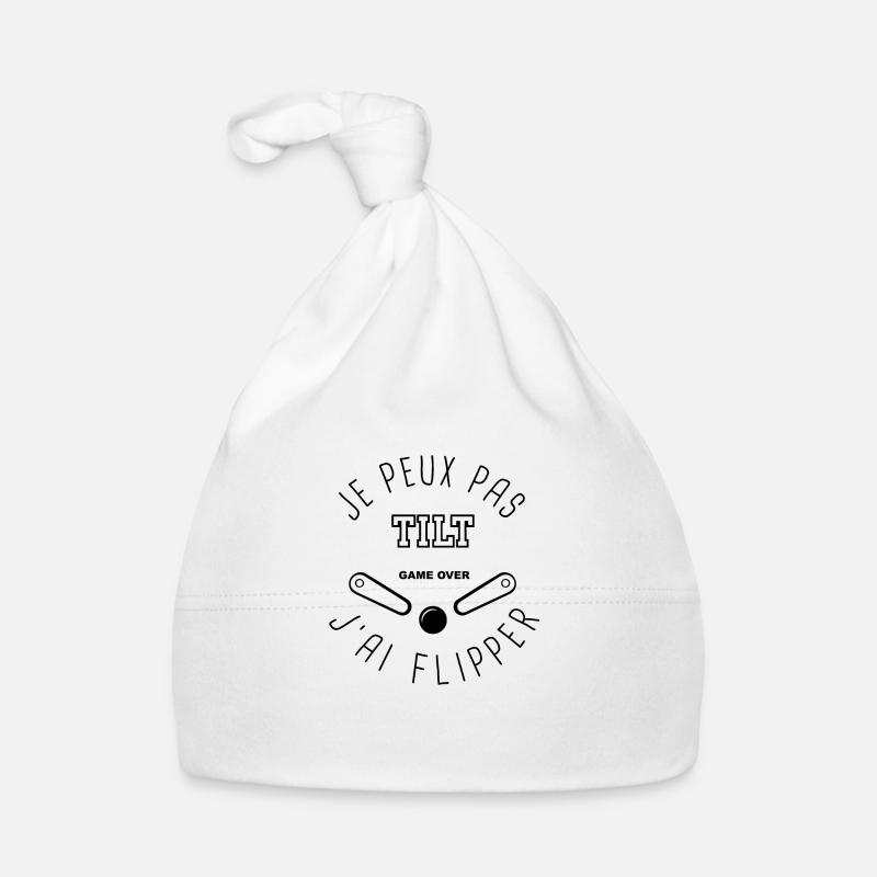 Je peux pas flipper 2 - Bonnet bio Bébé - blanc