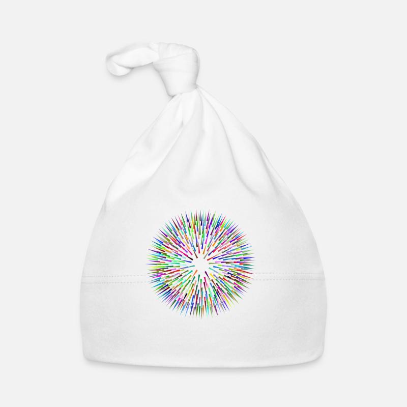 Colorful needles abstract Organic Baby Cap