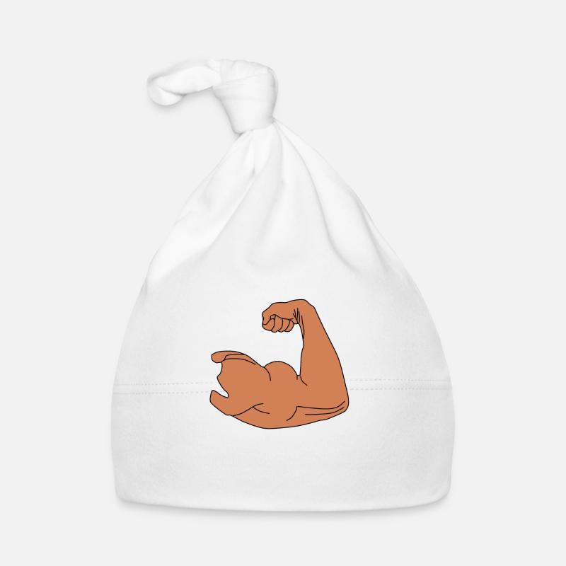 Biceps - Upper Arm - Muscles - Gift Idea Organic Baby Cap