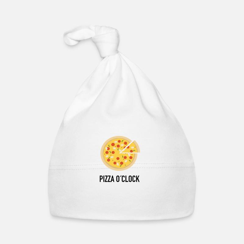 Pizza O´clock Essen als Geschenk Baby Bio-Mütze