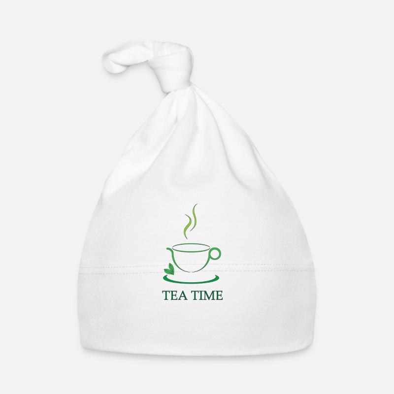 Teatime tea tea love tea time - Organic Baby Cap - white