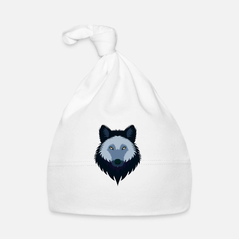 Weiblicher blauer Wolf Baby Bio-Mütze