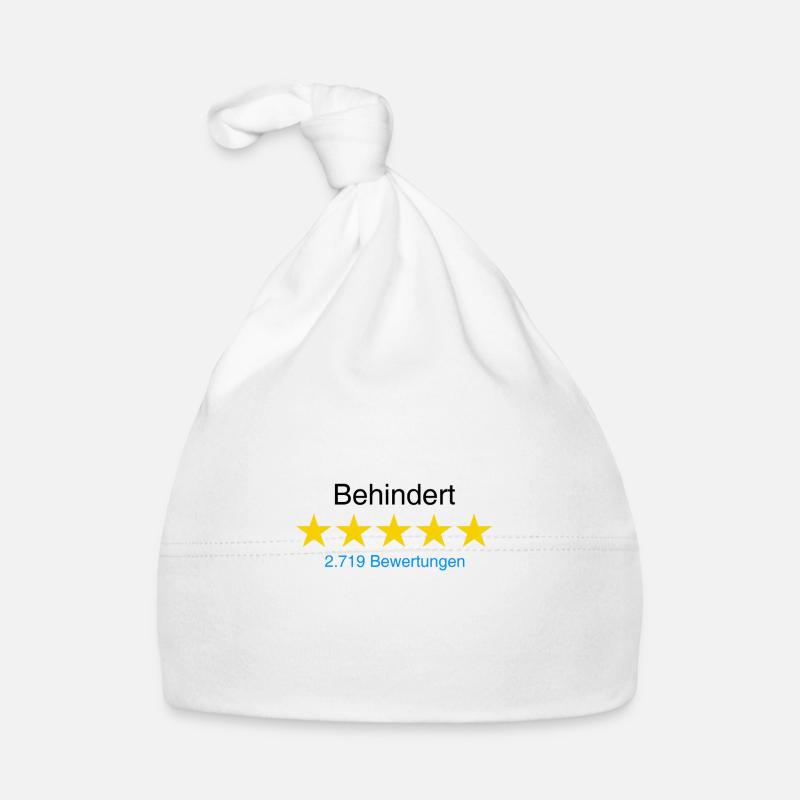 Behindert mit Bewertung - Baby Bio-Mütze - Weiß