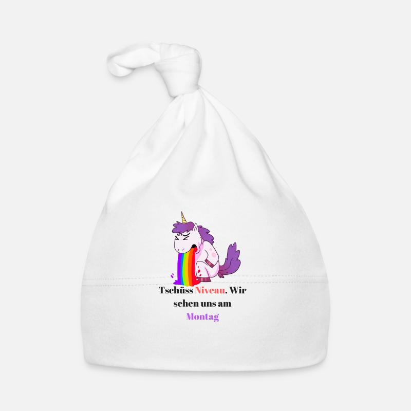 Einhorn Comic Sprüche Design Baby Bio-Mütze