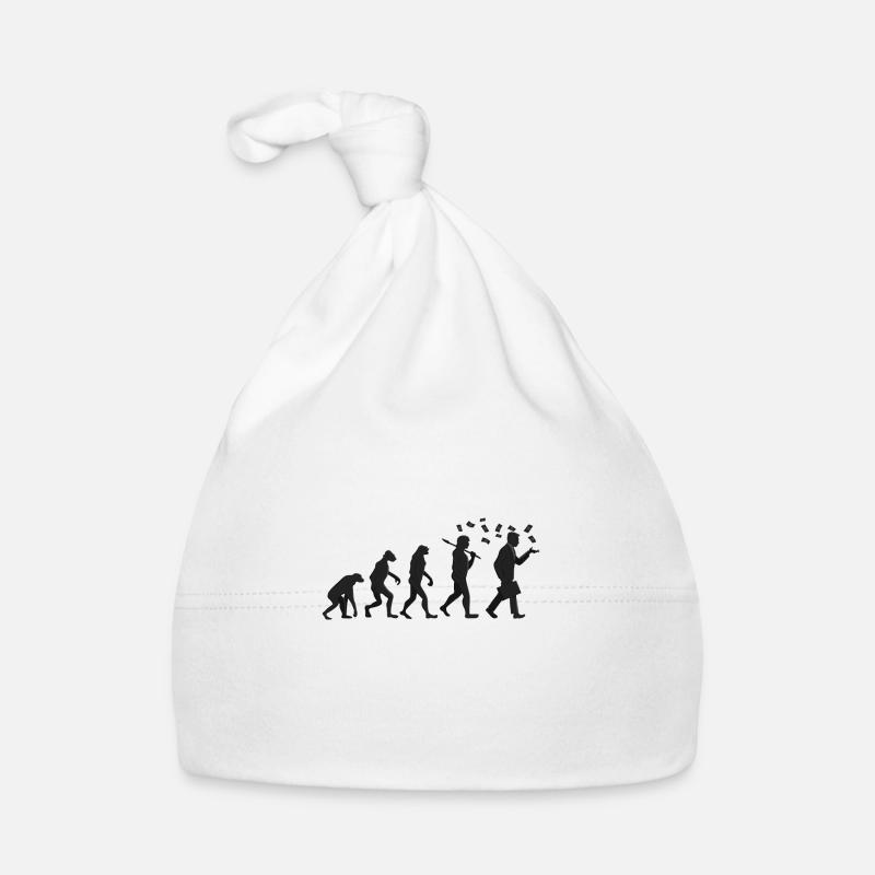 Evolution - Kapitalist - Geschenk Baby Bio-Mütze