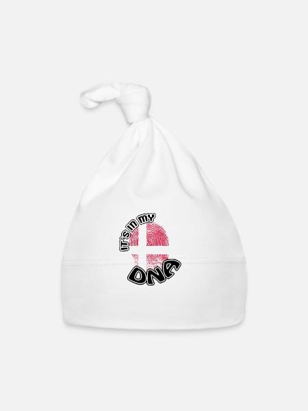 Gift Its in my dna dns roots Denmark - Organic Baby Cap - white - Front