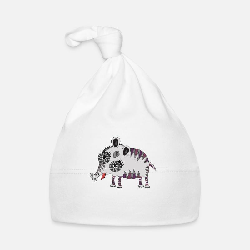 petit monstre - Bonnet bio Bébé - blanc