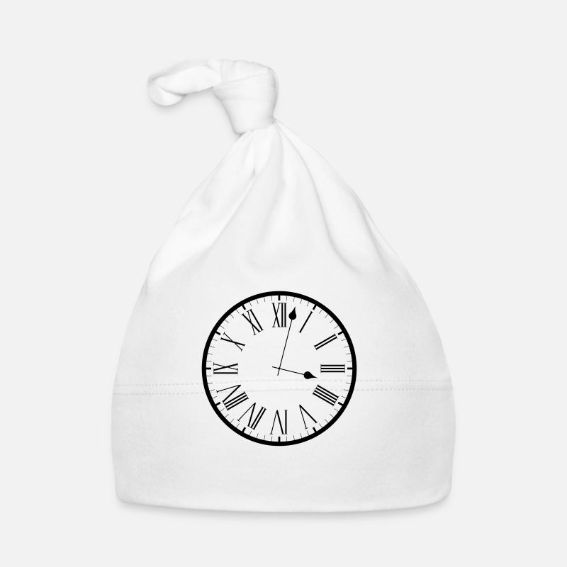 Clock analog clock Organic Baby Cap