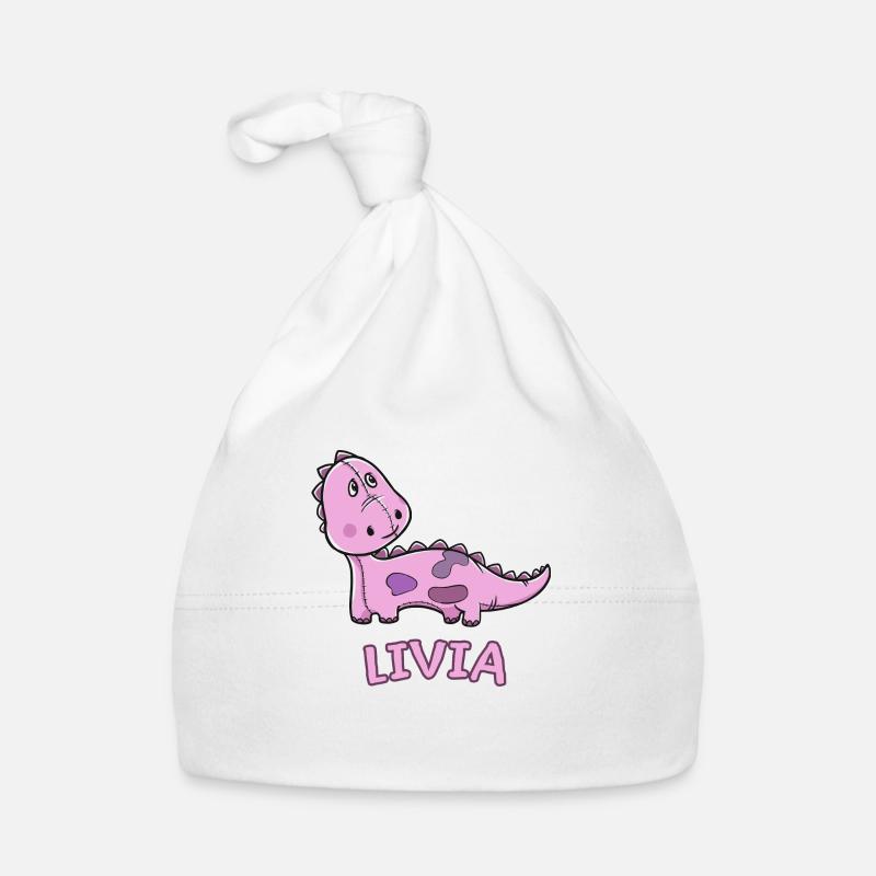 Dinosaur funny kid livia gift birthday Organic Baby Cap