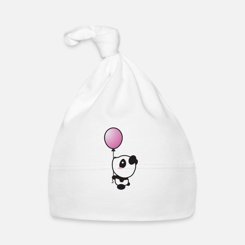 panda with baloon Baby Bio-Mütze