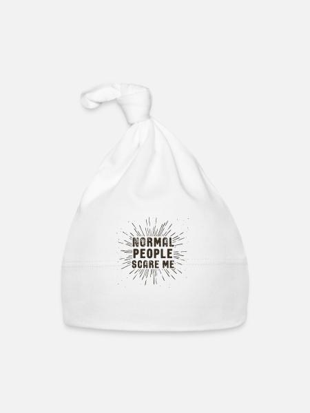 PEOPLE: Normal people scare me - Organic Baby Cap - white - Front