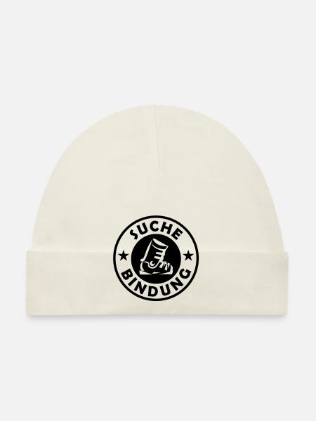 suche bindung 1c - Organic Baby Cap - white - Front