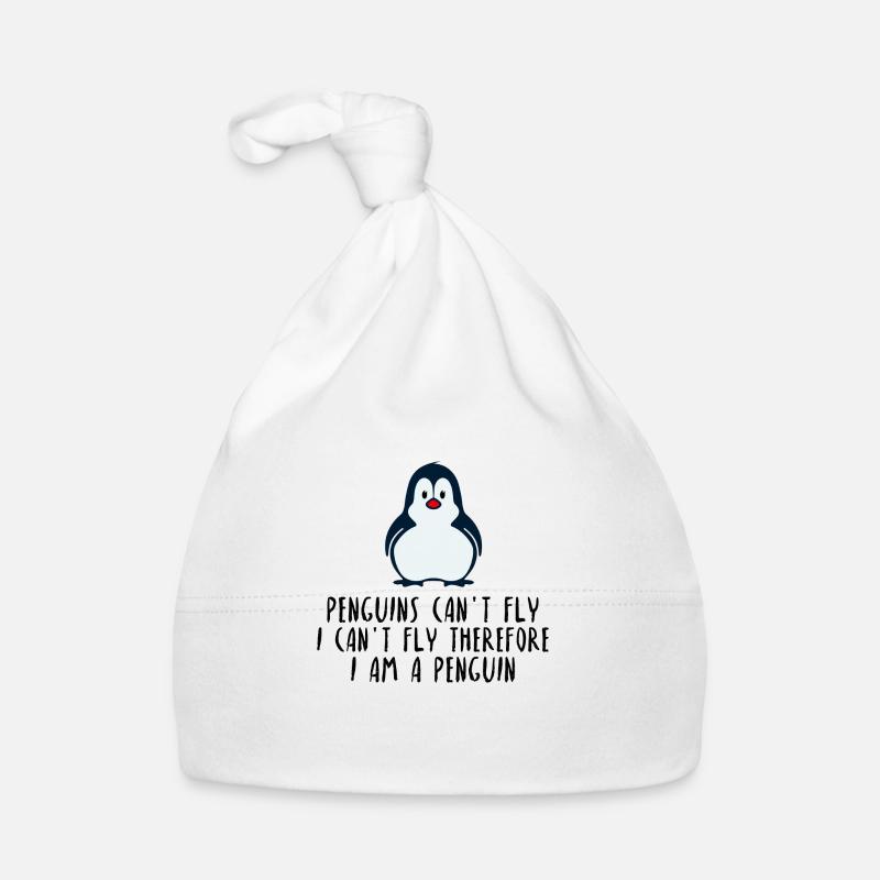Penguins can't fly Pinguin Zootier Geschenk Idee Baby Bio-Mütze